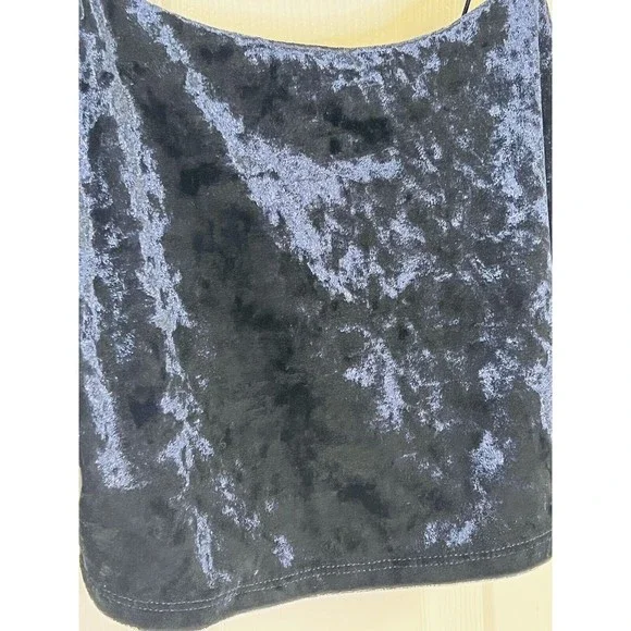 Garage Blue Velvet Crop Top - Picture 2 of 6